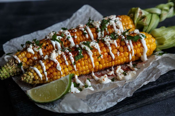 Grilled Corn with Harissa, Chilli & Lime