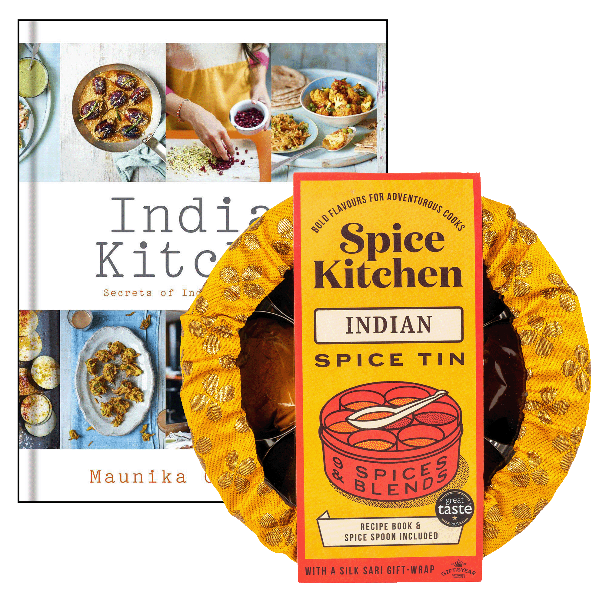 'Indian Kitchen' & Sari Wrapped Indian Spice Tin