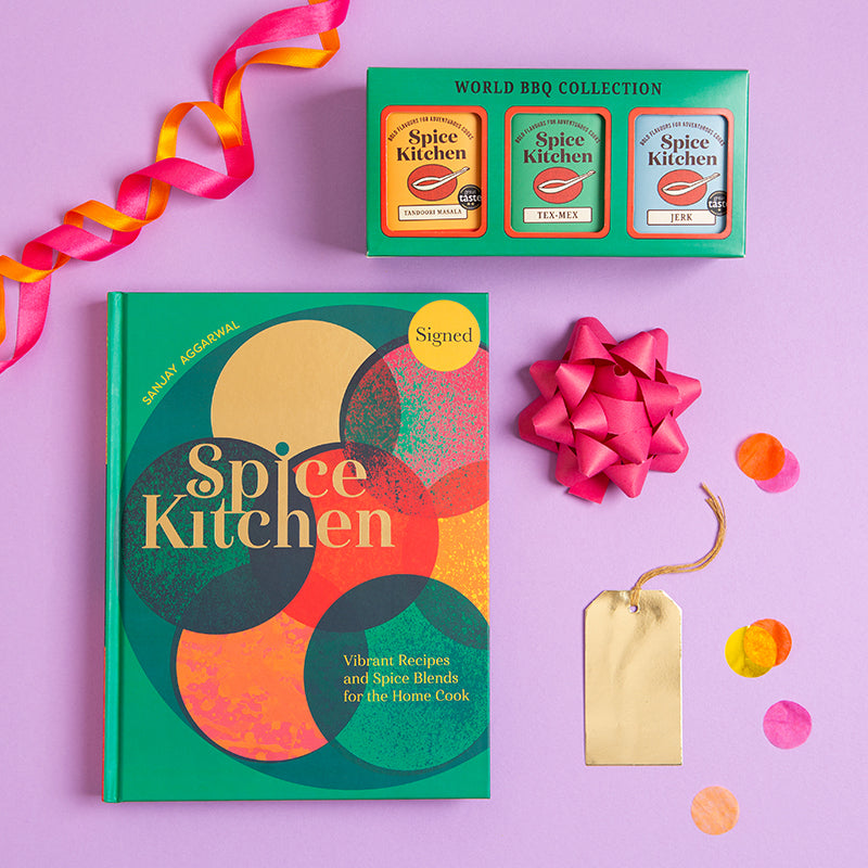 Spice Kitchen Cookbook & World BBQ Blend Trio