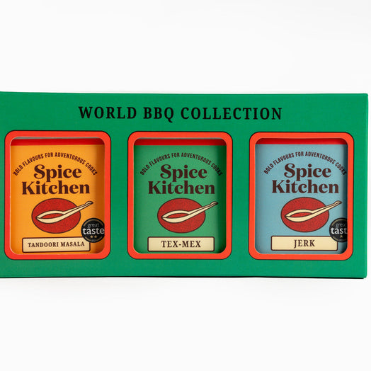 Spice Kitchen World BBQ Collection: Trio of Blends including Great Taste Award Winning Tandoori Masala and Jerk seasoning