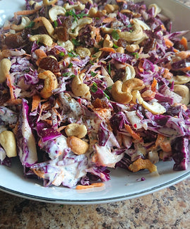 Middle Eastern coleslaw with cashews and za’atar