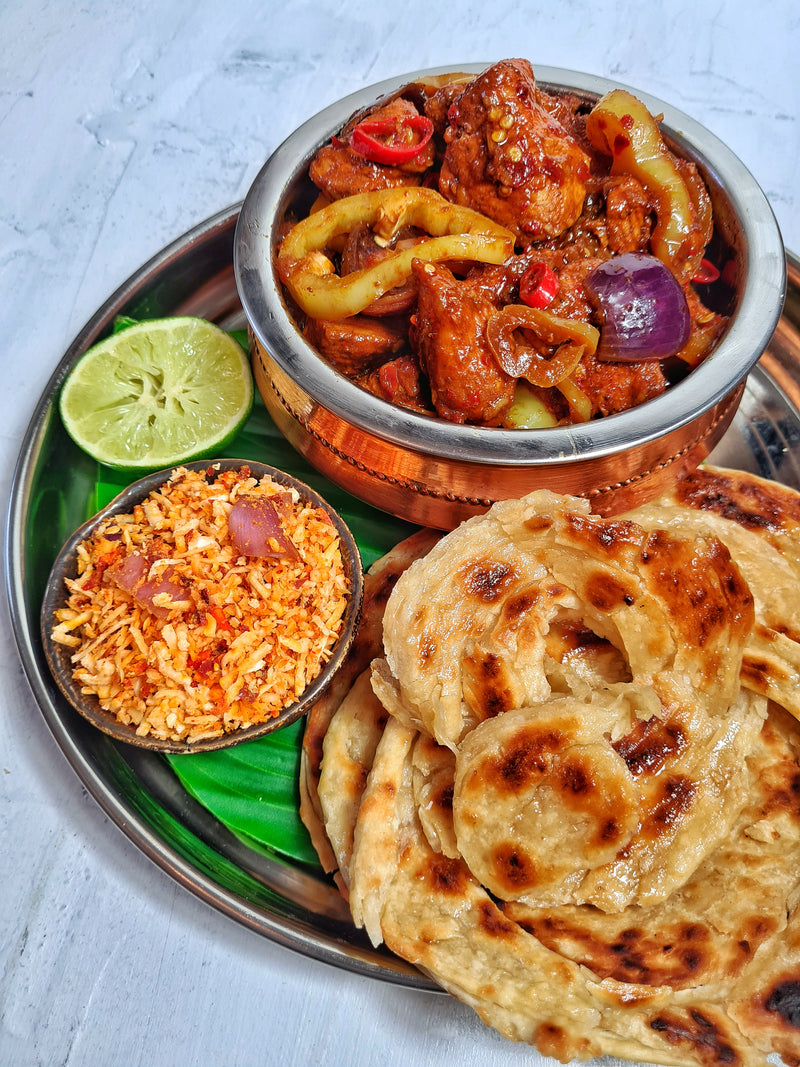 Devilled Sri Lankan Chicken & Coconut Sambol
