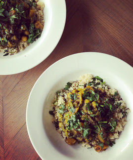 Vegetarian aubergine and squash tagine
