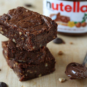 Rich chocolate Nutella brownies with warming spices