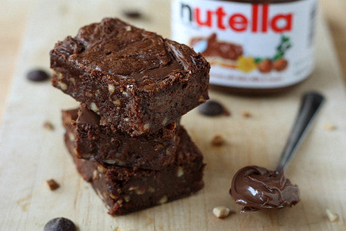 Rich chocolate Nutella brownies with warming spices