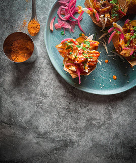Ultimate Bang Bang Cauliflower Parcels with Harissa Pickled Onions