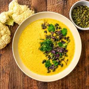 Spice Kitchen's Curried Cauliflower and Garlic Soup