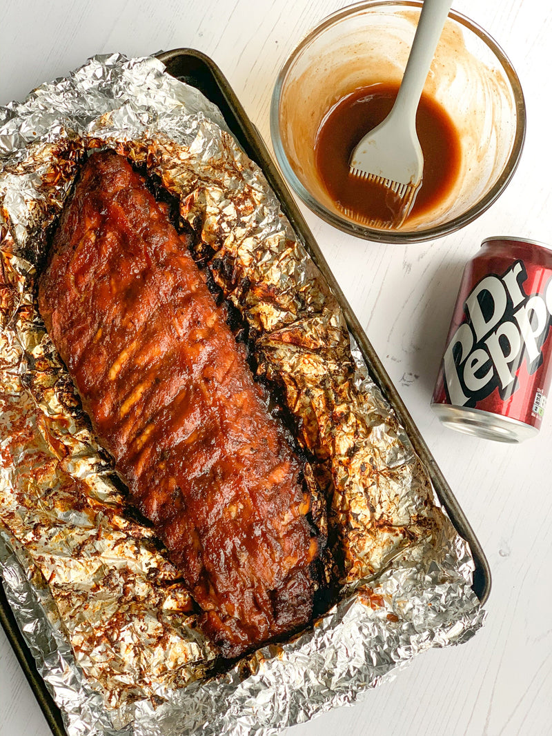 Sticky Dr Pepper BBQ ribs