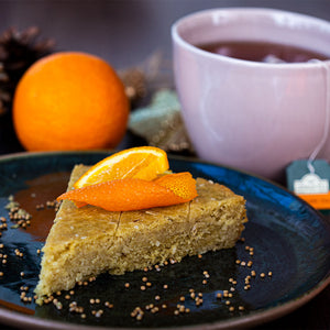 Palestinian Semolina and Fenugreek Cake with Orange Blossom