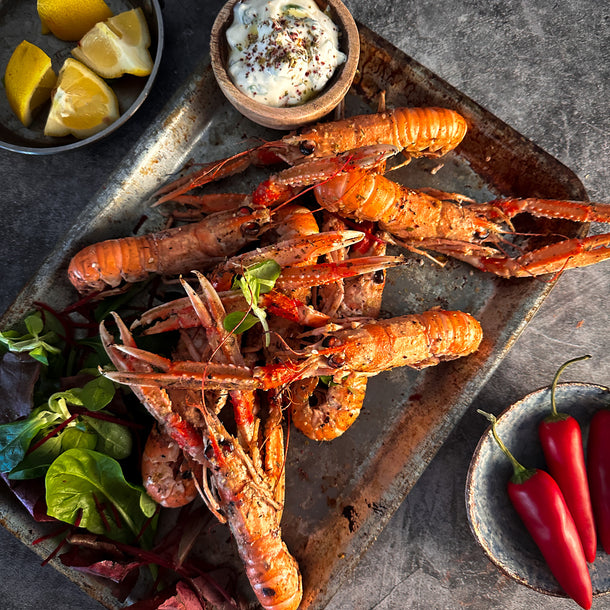 Za’atar Langoustines with Garlic Yoghurt 