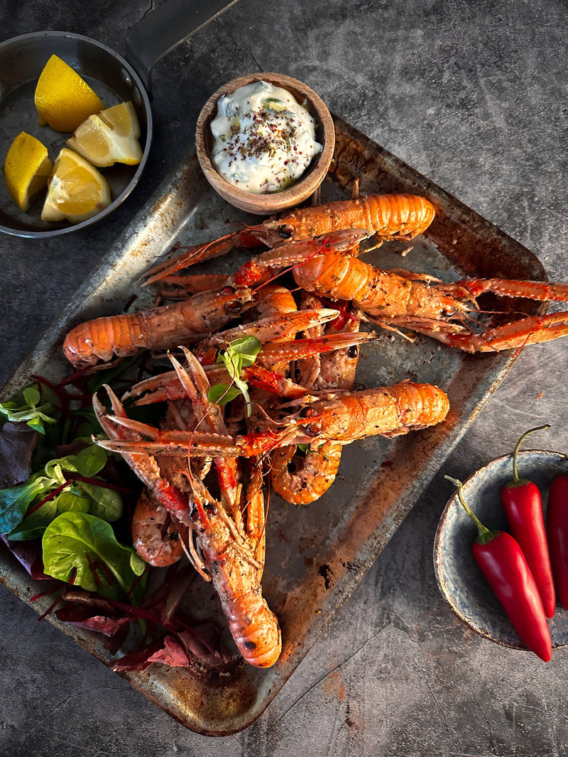 Za’atar Langoustines with Garlic Yoghurt 