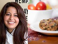 Romy Romy Gill with homemade rice and coconut balls