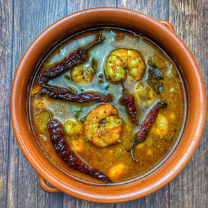 Chemmeen Ulli Theeyal (Kerala Style Prawn & Onion Curry)