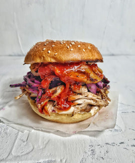Shredded Jerk Chicken Burger