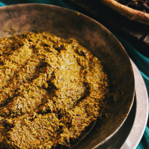 A bowl of warming Mautitian Curry Paste with an earthy blend of spices