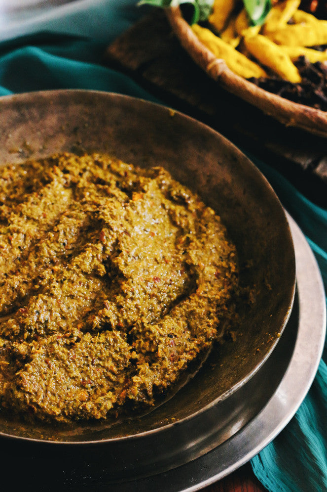 A bowl of warming Mautitian Curry Paste with an earthy blend of spices