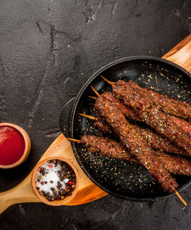 BBQ Harissa Lamb Kebabs