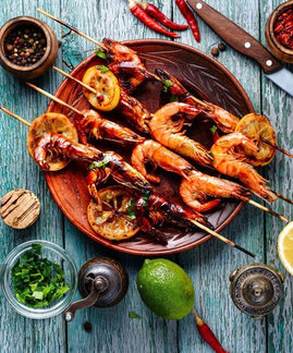 Grilled Prawns with Harissa