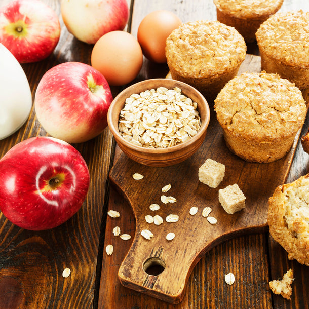Gingerbread and Applesauce Oat Muffins
