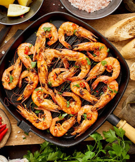 Grilled Prawns with Za'atar & Aleppo Chilli