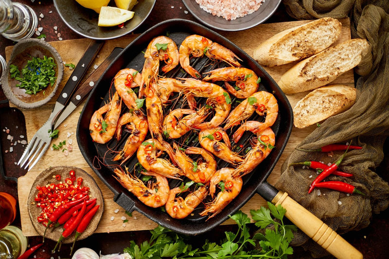 Grilled Prawns with Za'atar & Aleppo Chilli