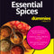 Book cover of 'Essential Spices for Dummies' with spices and a pink and yellow design.