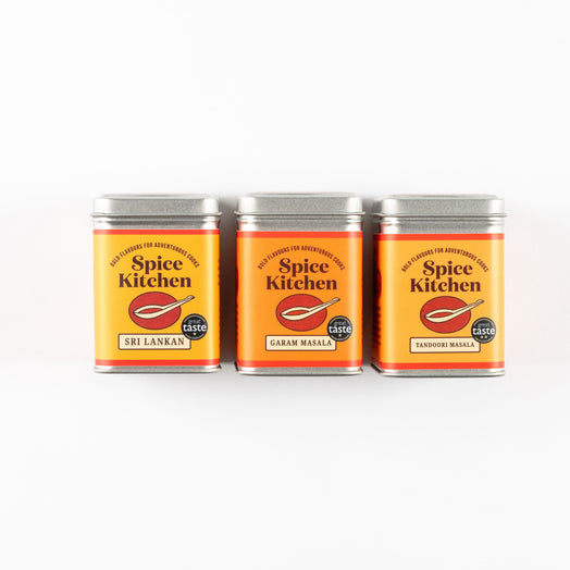 Spice Kitchen Curry Collection: Trio of Blends including Great Taste Award Winning Tandoori Masala, Garam Masala and Sri Lankan Curry Powder