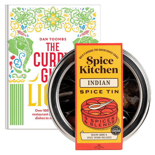 The Curry Guy Cook Book with Great Taste Award 2023 Indian Spice Tin - Spice Kitchen