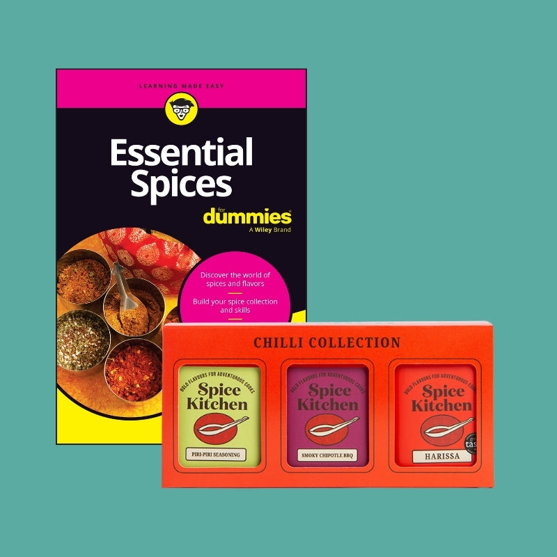 Essential Spices Book and Chilli Spice Blends Set