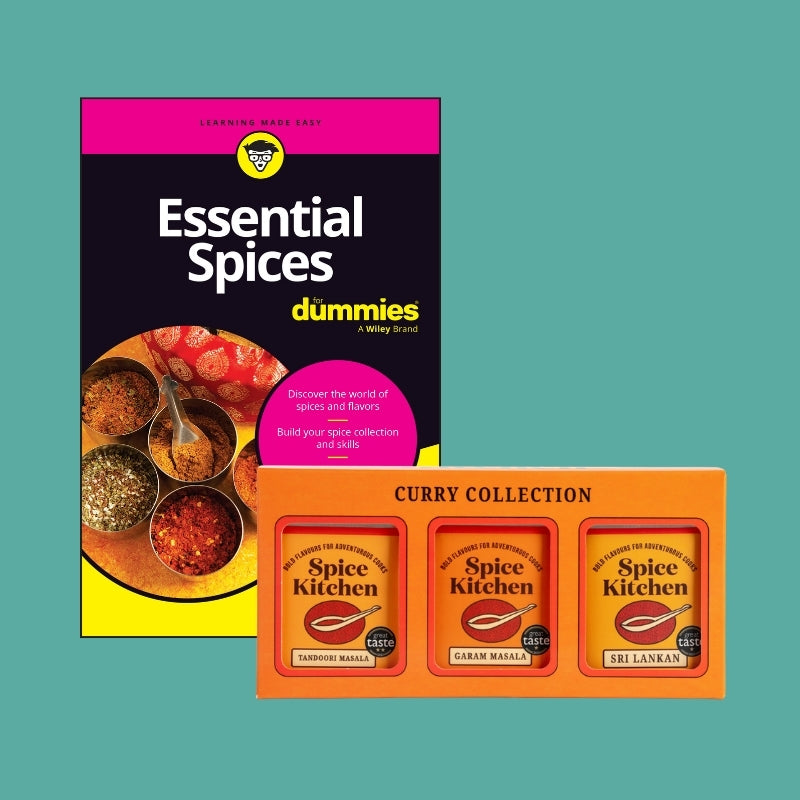 Essential Spices Book and Curry Spice Blends Set