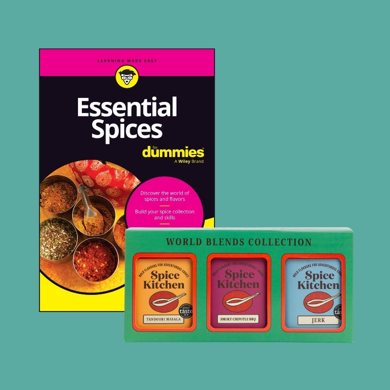 Essential Spices Book and World BBQ Blend Set
