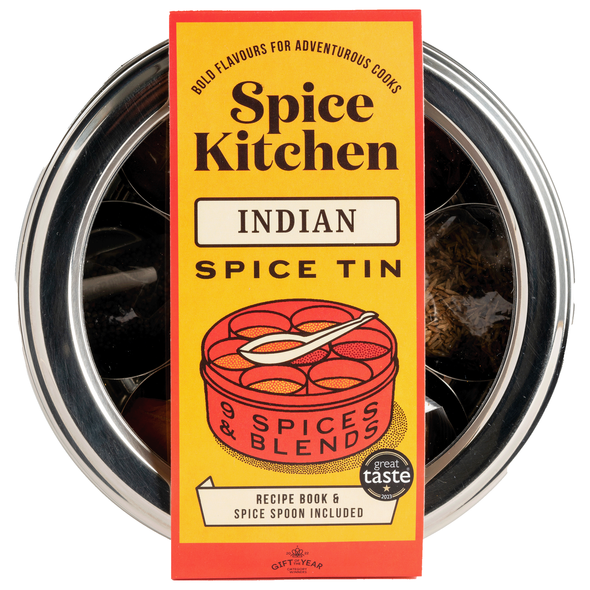 The Indian Spice Tin (Masala Dabba) Authentic Spices by Spice Kitchen