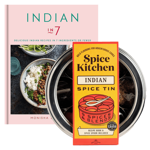 'Indian in 7' Cookbook & Indian Spice Tin (Signed)