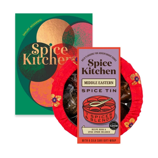 Spice Kitchen's Middle Eastern Spice Tin gift set with Sanjay Aggarwal's cookery book, Spice Kitchen