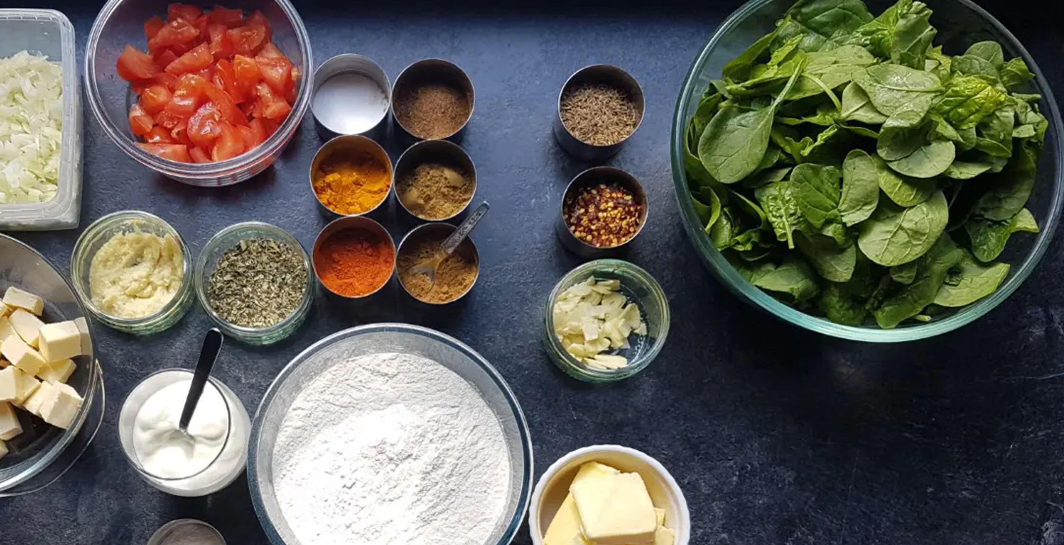 Some spices and sprouts