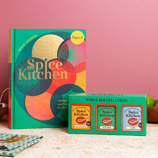Spice Kitchen Cookbook & World BBQ Blend Trio