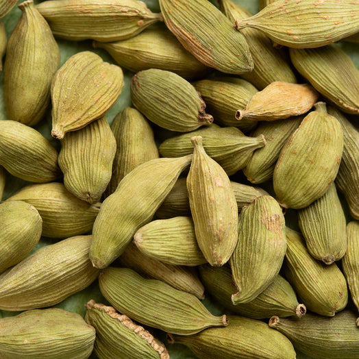 Close-up of green cardamom pods