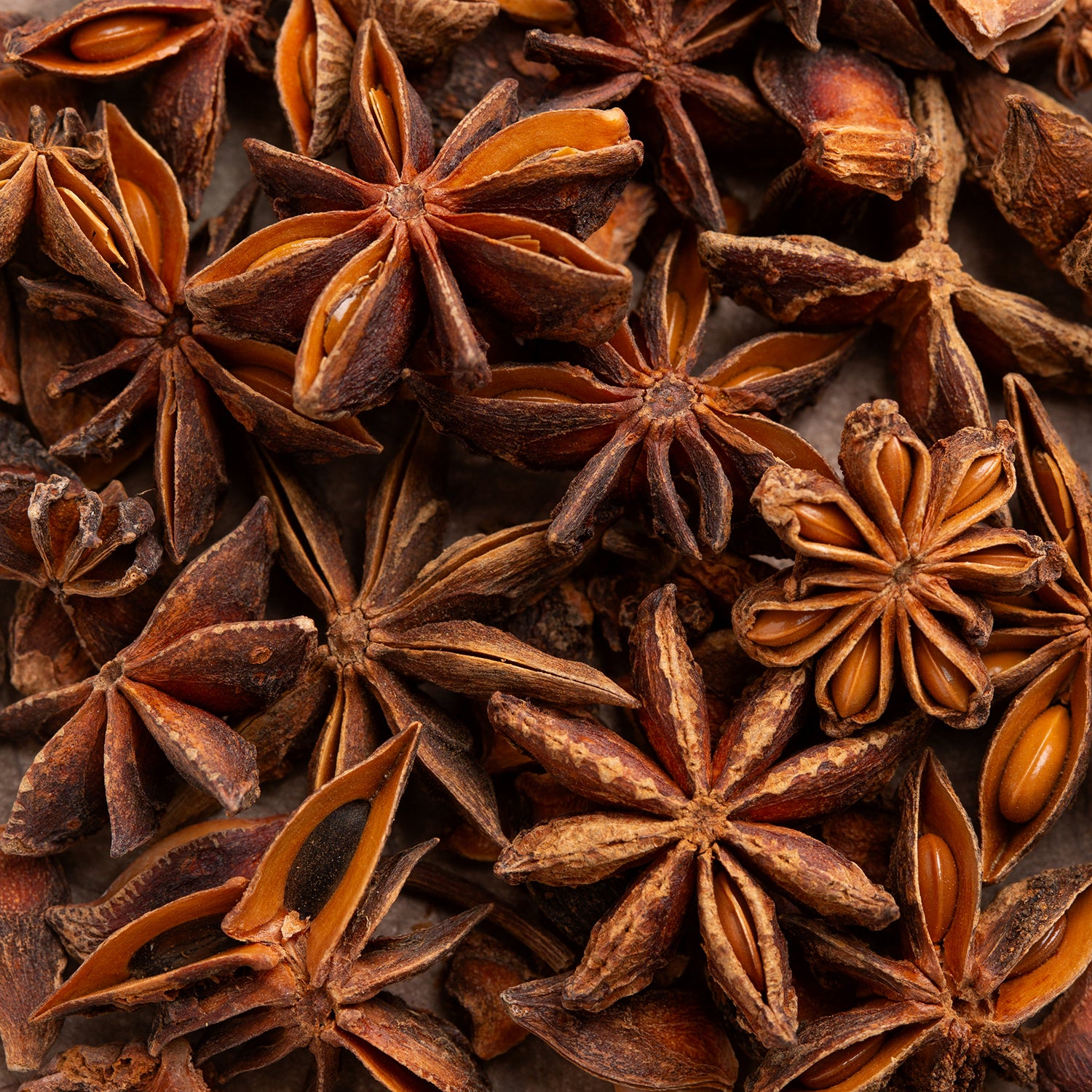 Close-up of star anise seeds