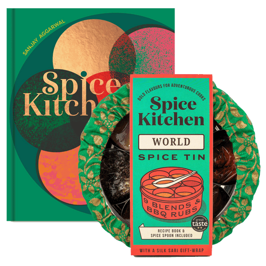Spice Kitchen Cookbook & World Spice Tin