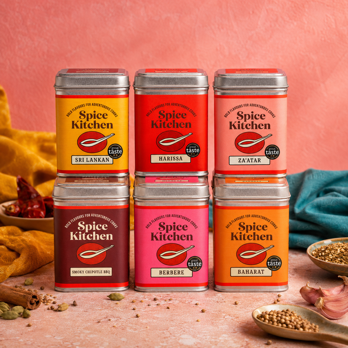 Spice Kitchen Discovery Collection with Six Award Winning Spice Blends
