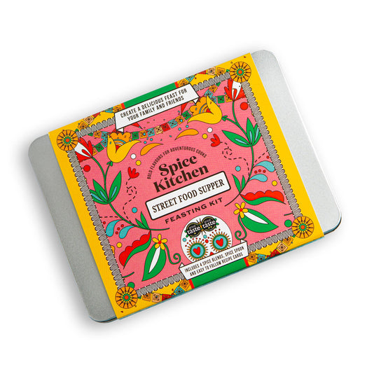 Spice Kitchen Street Food Supper kit with colorful packaging on a white background