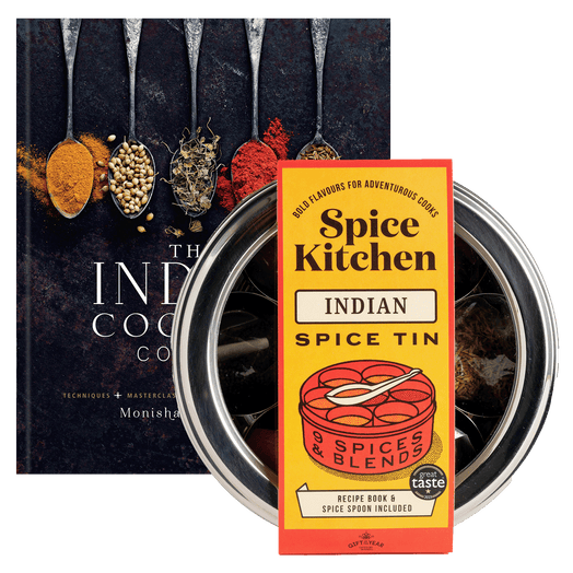 'The Indian Cookery Course' & Sari Wrapped Indian Spice Tin