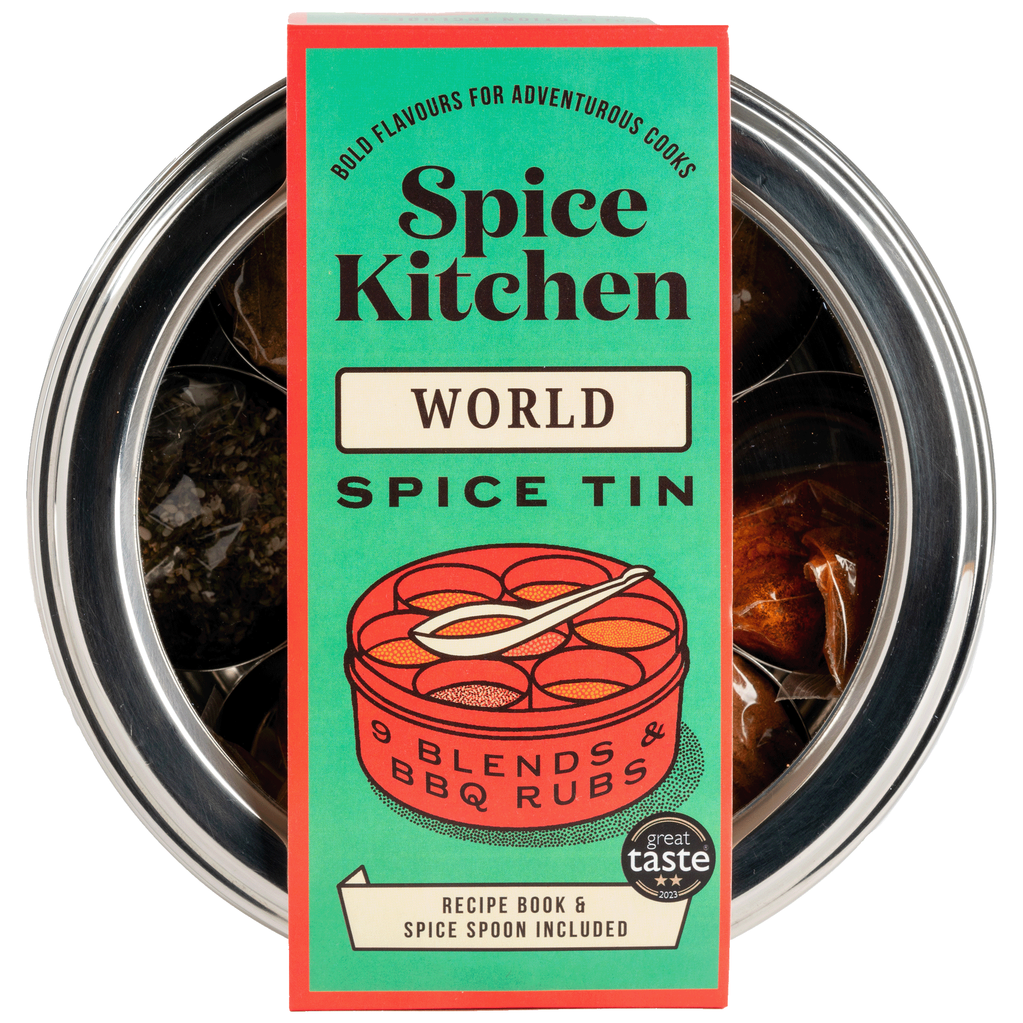 World Spice Blends & Rubs Spice Tin with 9 Blends & Rubs - Spice Kitchen™ - Spices, Spice Blends, Gifts & Cookware