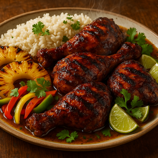 jerk chicken dish