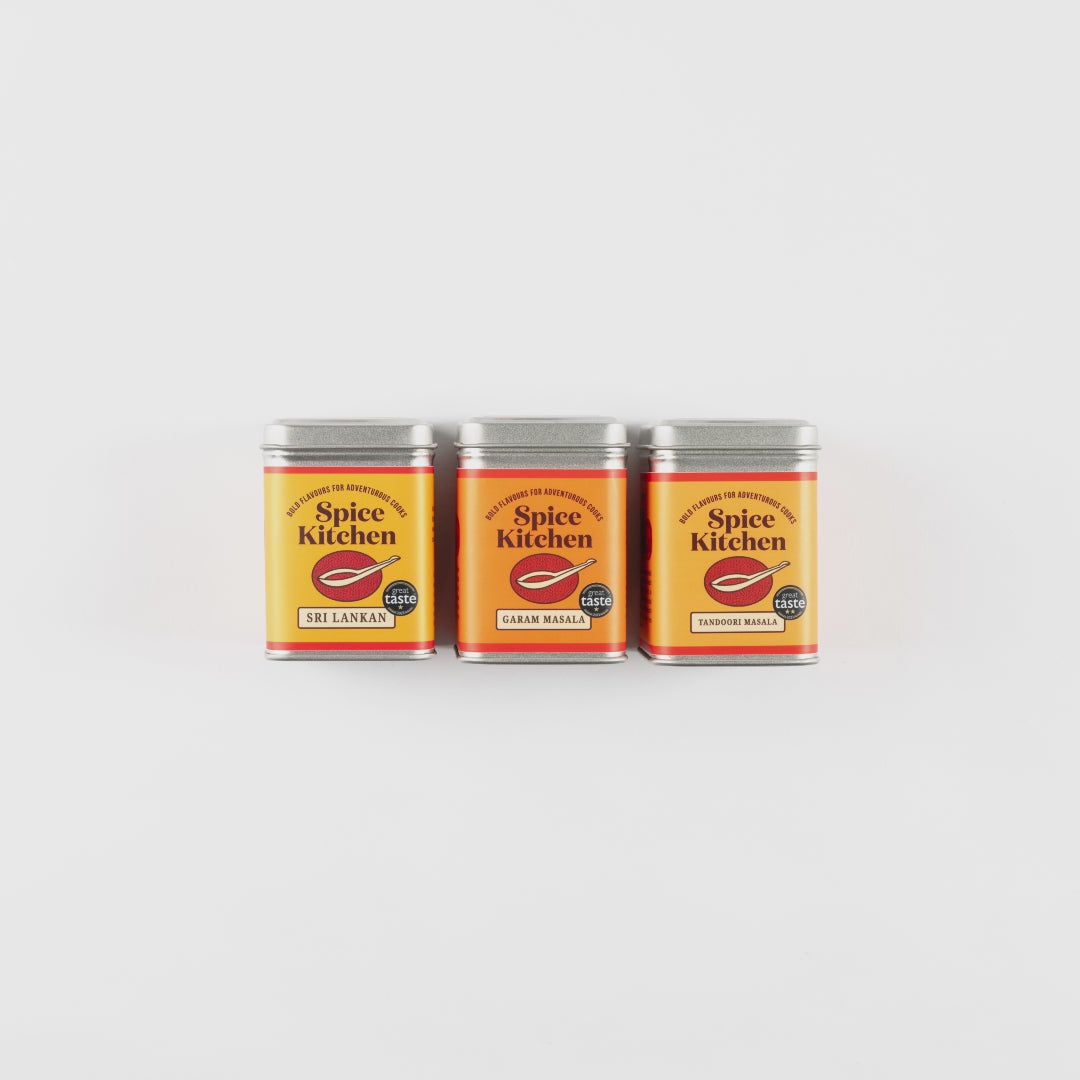 Spice Kitchen Curry Collection: Trio of Blends including Great Taste Award Winning Tandoori Masala, Garam Masala and Sri Lankan Curry Powder