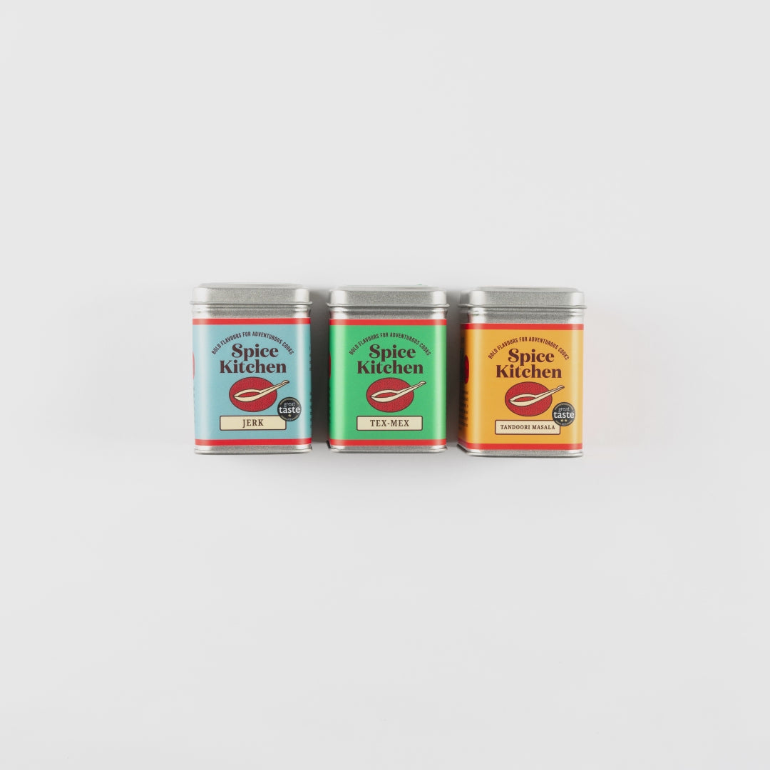 Spice Kitchen World BBQ Collection: Trio of Blends including Great Taste Award Winning Tandoori Masala and Jerk seasoning